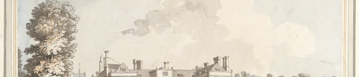 4 – Watercolour view of West Dean House before the Wyatt extension, 1781 by S. H. Grimm. 