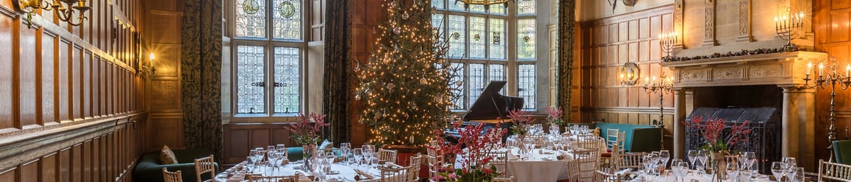 Christmas in the Oak Hall at West Dean College of Arts and Conservation