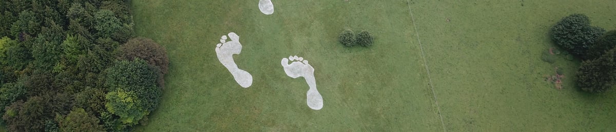 Footprints installation by student Emma Rimer