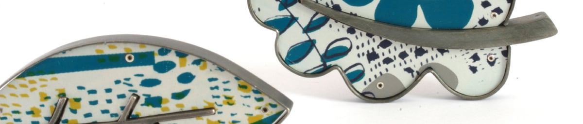 Large leaf brooches by Lindsey Mann