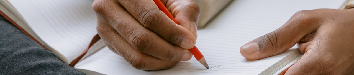 Man learning how to write biographies on a creative writing short course at West Dean