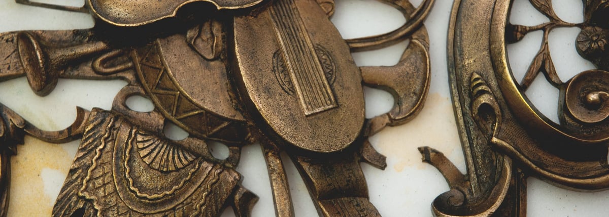 Metalwork from Pyke Clock at West Dean College of Arts and Conservation