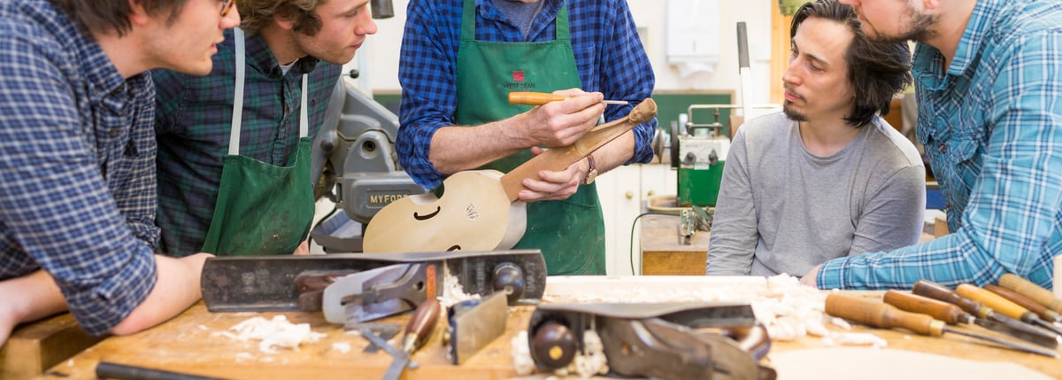 Learning to make stringed instruments at West Dean College of Arts and Conservation