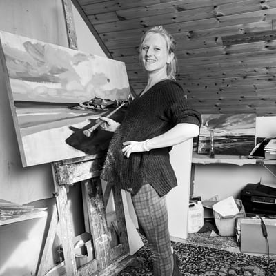 Hester Berry in the studio