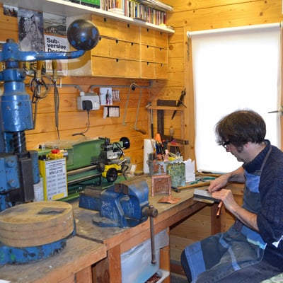 John Grayson - Maker in workshop