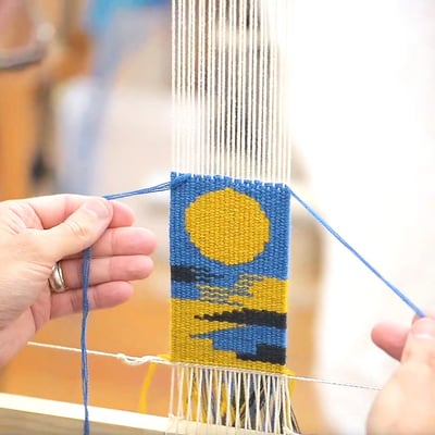 Tapestry weaving at West Dean College