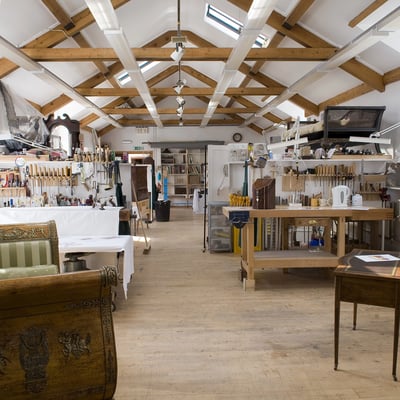 West Dean Craft Workshops for degree students on BA Craft Practices course
