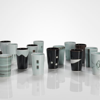 Chris Keenan porcelain beakers credit Michael Harvey