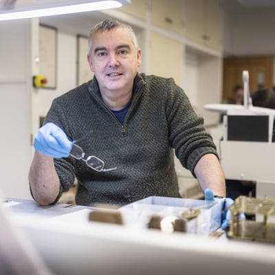 Tim Hughes, clocks tutor at West Dean College