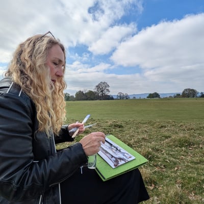 Introduction to ink short course at Petworth with Deborah Petch. West Dean