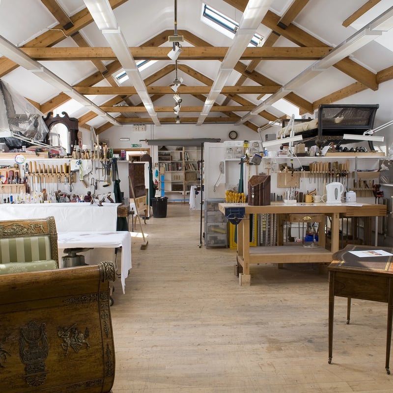 West Dean Craft Workshops for degree students on BA Craft Practices course