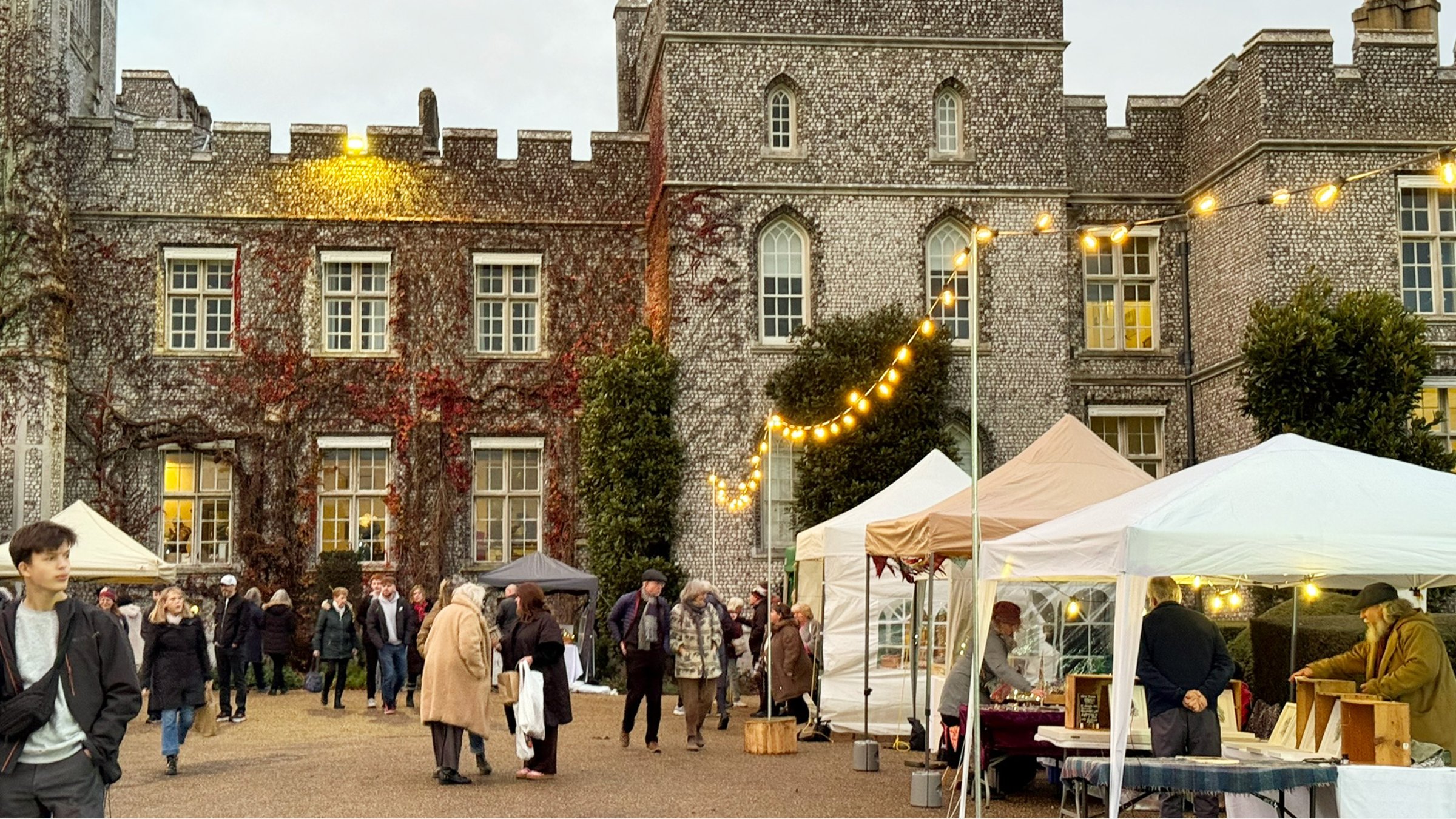 West Dean Christmas Market, from West Dean Gardens