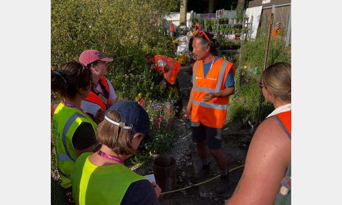 Garden Design students helping at Chelsea Flower Show