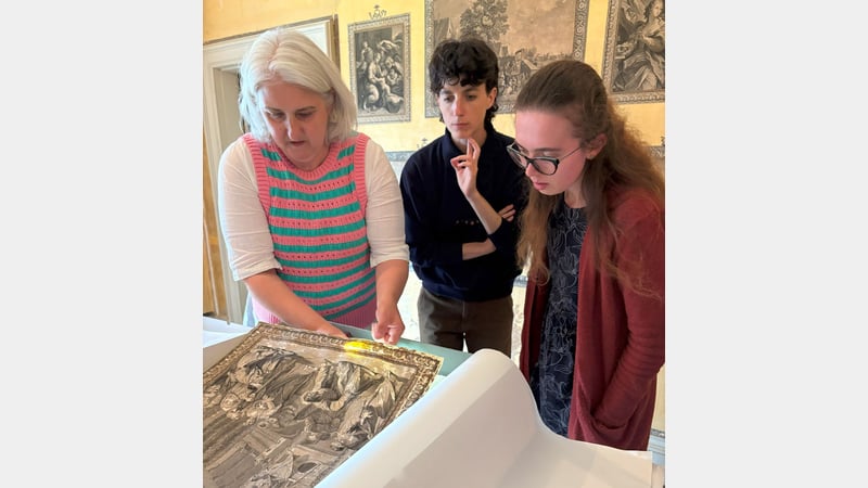 Books Conservation students at Uppark House 
