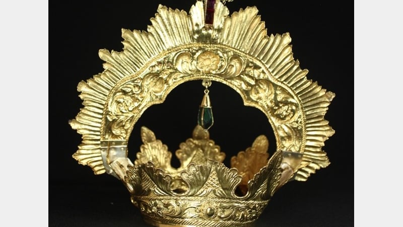 Colonial Silver Gilt Crown. Child Our Lady of the Rosary, 18th century, Cultural Museum of Religious Art of Mompox 