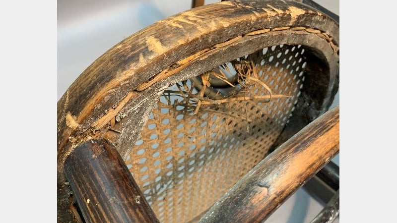 Figure 2: scratches, gauges and dents on the frame