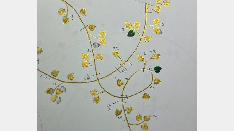 West Dean student, Marci working on Jane Austen’s 250th birthday book