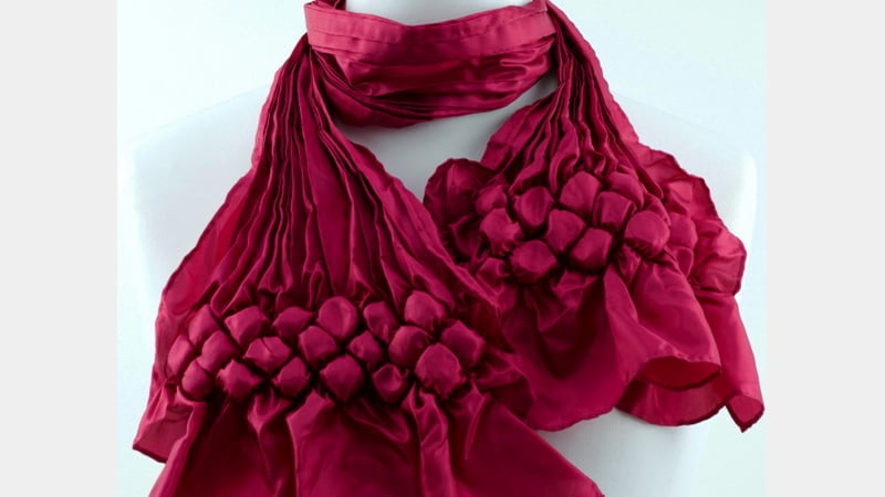 Making a Shibori Textured Scarf 1