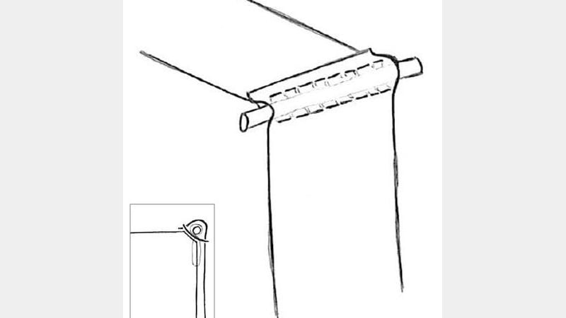 Figure 10: Diagram of a saddle stitch endband