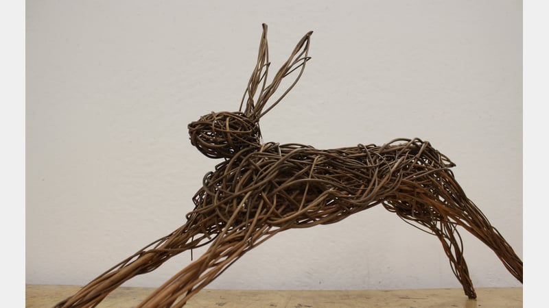 Sculpting animal forms in willow short course at West Dean College