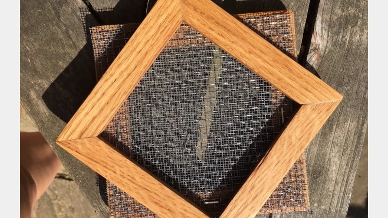 Fig 2. The finished mould and deckle.