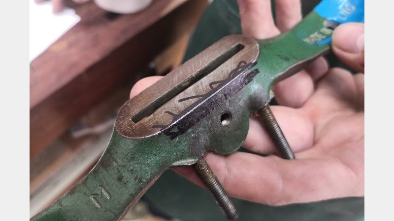 Figure 3: marking out areas to be removed