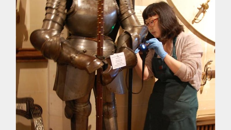 Dorothy Cheng working at Arundel Castle