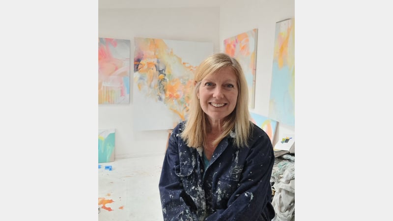 Claire Chandler in the studio