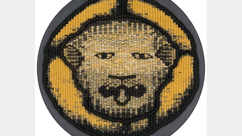 Title: Yellow Lion Head  Weaver: Philip Sanderson   Material: wool, cotton warp Price: £500 + VAT