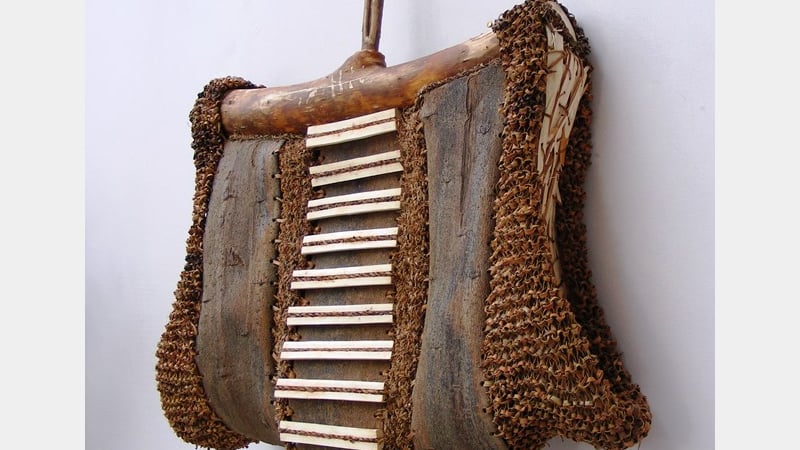 Willow bark basketry by Maggie Smith