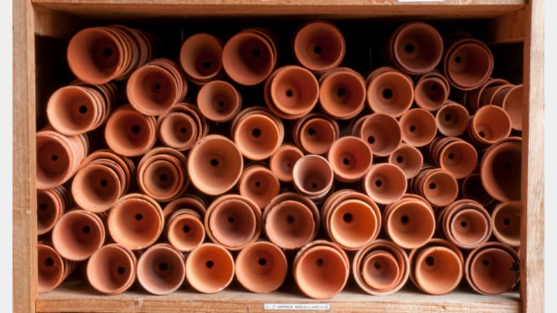 Terracotta Pots at West Dean Gardens nr Chichester
