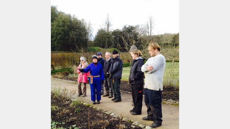 Volunteer gardners helping at West Dean Gardens