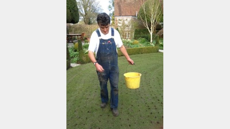 Jim Buckland Gardens Manager Oversowing