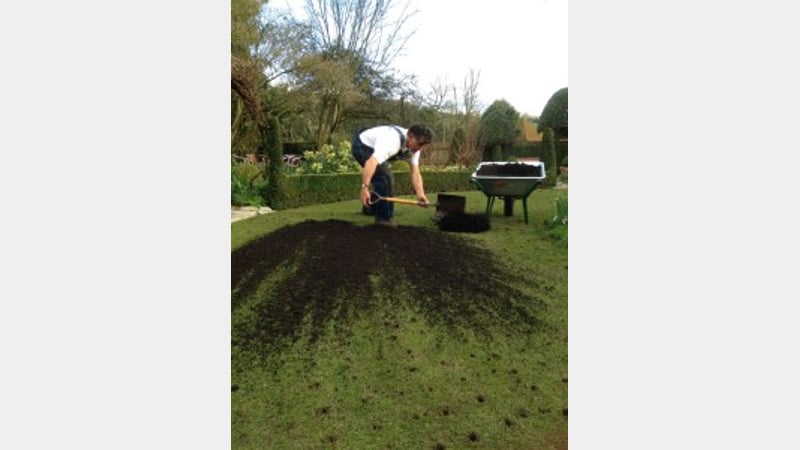 Jim Buckland Gardens Manager Top Dressing