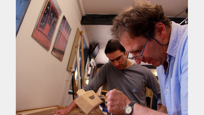 Tom Kealy with students