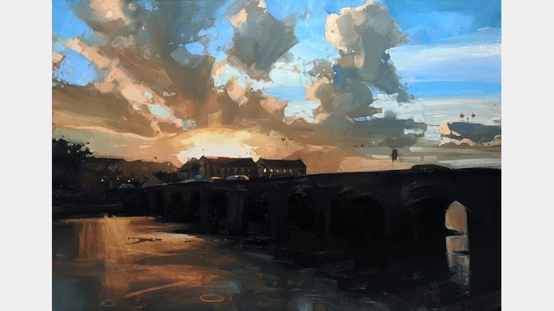 Barnstaple Long Bridge, by Hester Berry