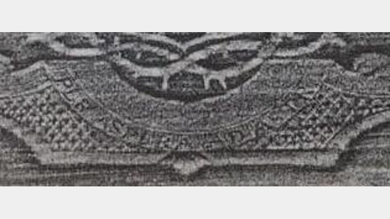 Detail of the pencil rubbing of the coat of arms with Gouda’s motto “Per aspera ad astra”. (Spoelder, 571).