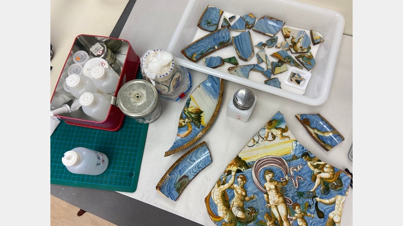 Figure 2: Dismantled Maiolica dish