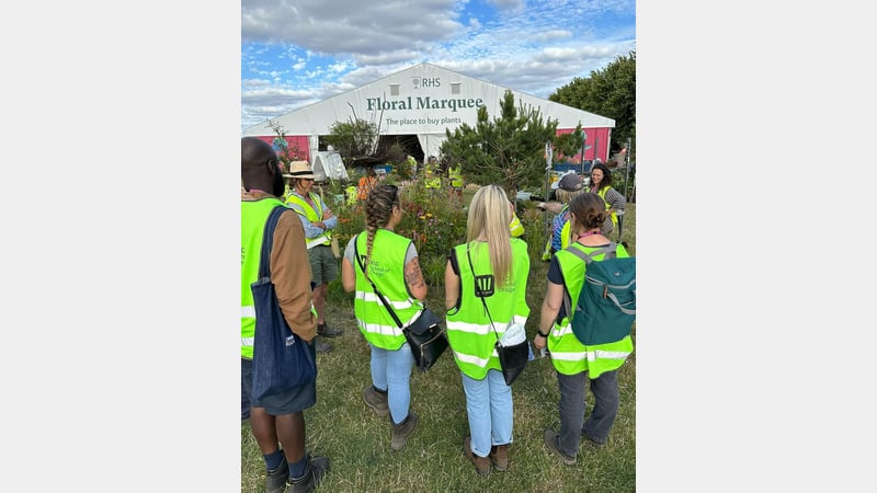 Student pre-show walk around at Hampton Court Flower Festival 2024