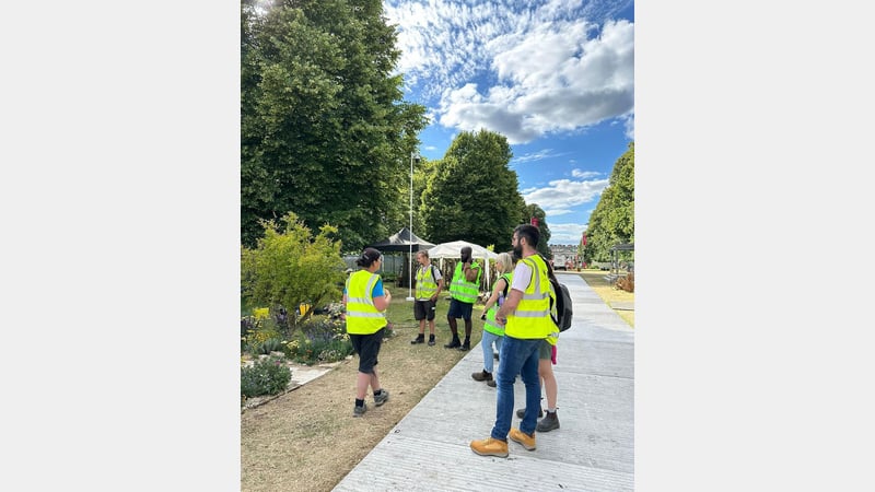 Student pre-show walk around at Hampton Court Flower Festival 2024