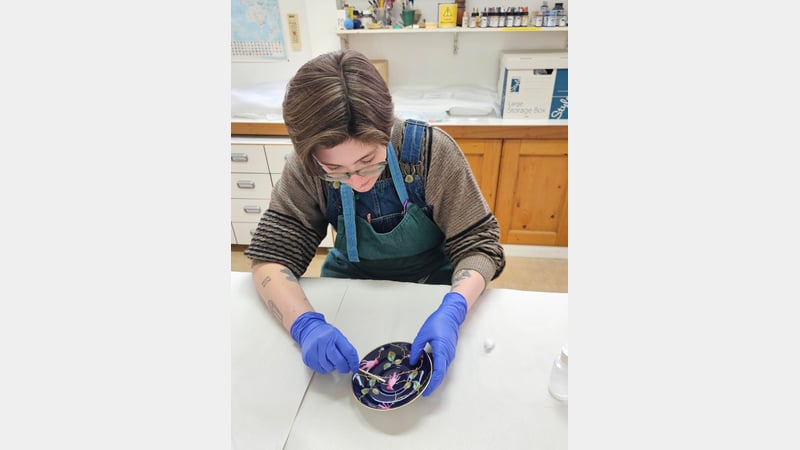 Salvador Dali and Edward James Tea Set Ceramics Conservation project at West Dean