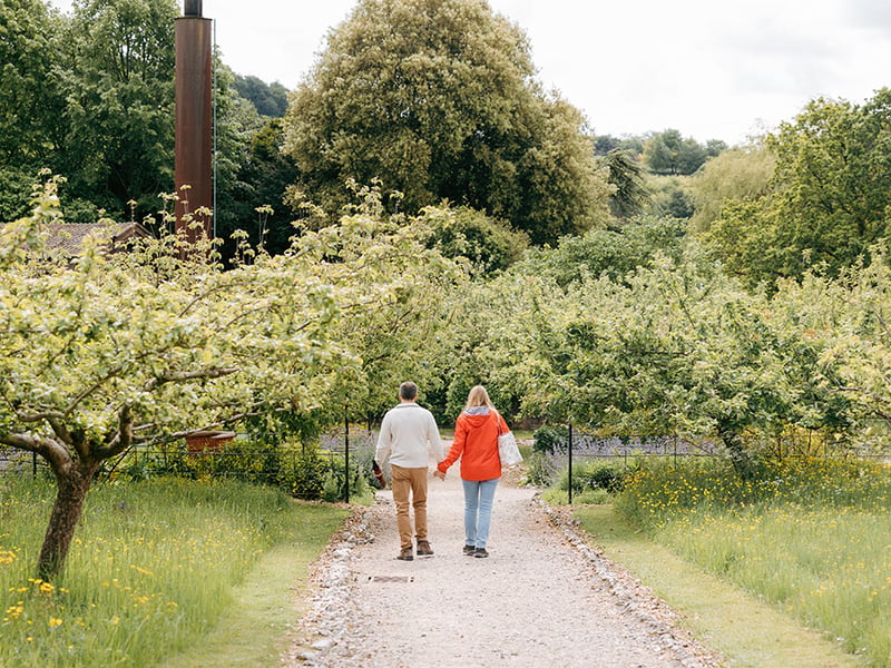 The Orchard at West Dean with Tourists