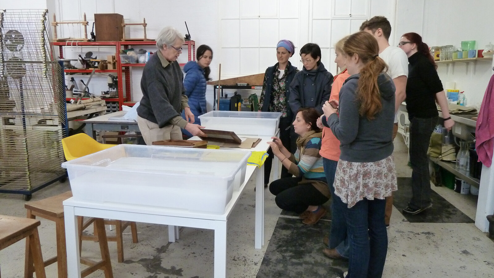 Papermaking class with Chris Gibbs at the London Center for Book Arts