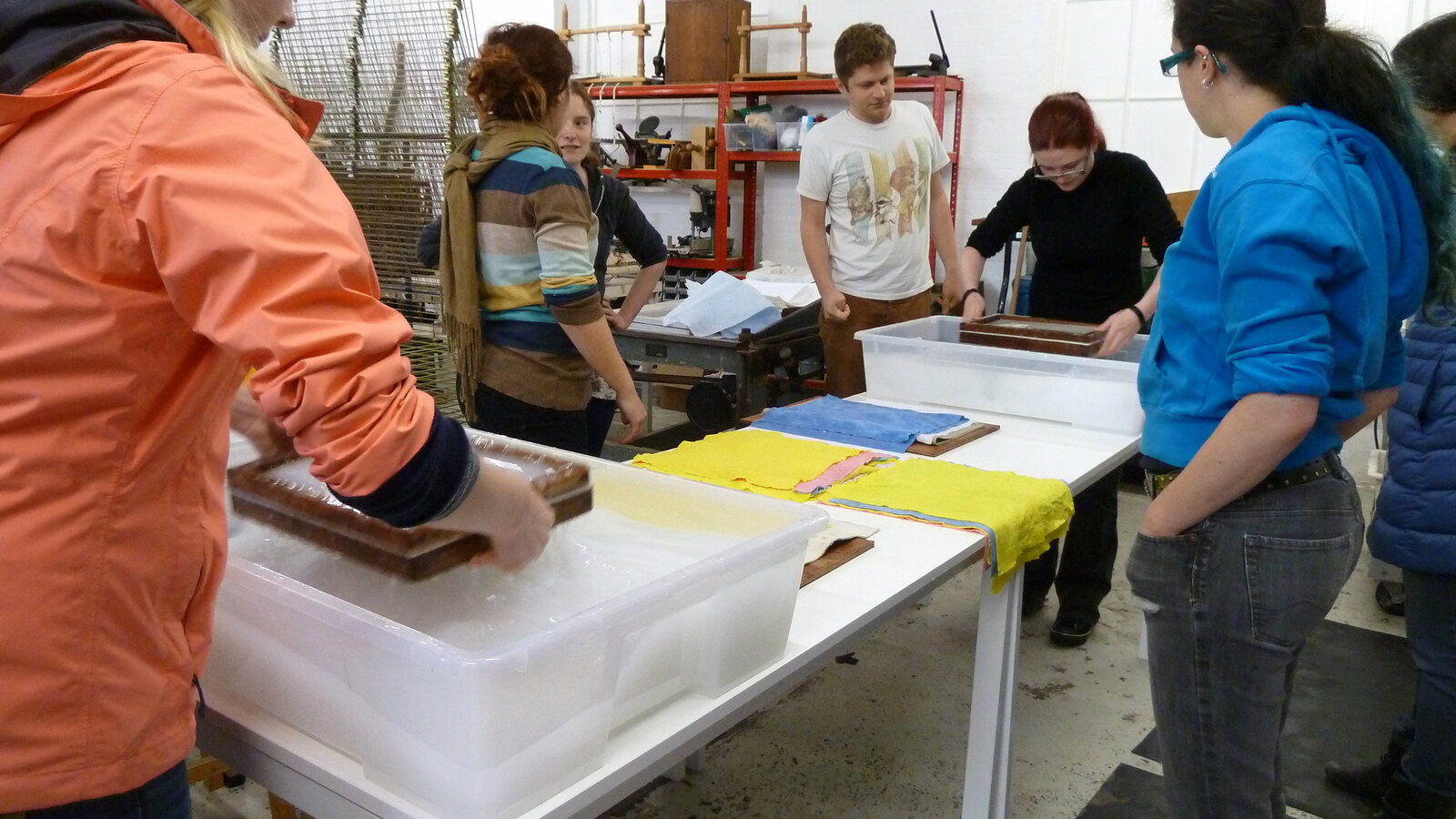 Papermaking class with Chris Gibbs at the London Center for Book Arts