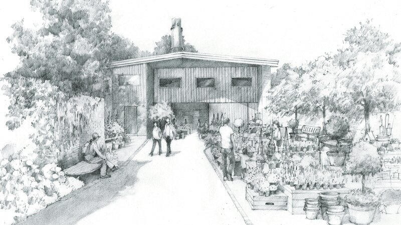 Gardens Gatehouse exterior render