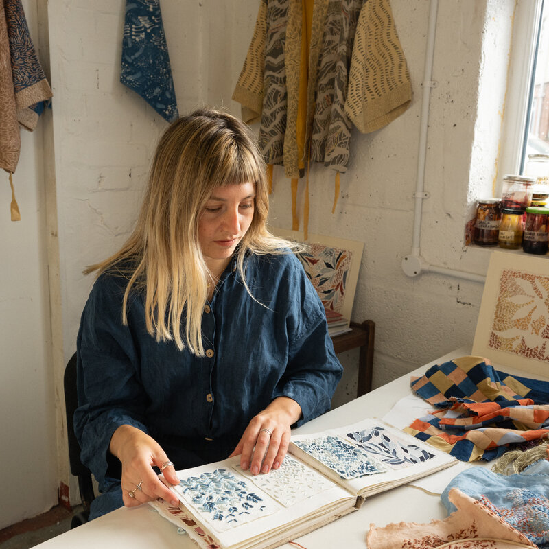 Sophie Bowen in the studio. Anna Clark photography